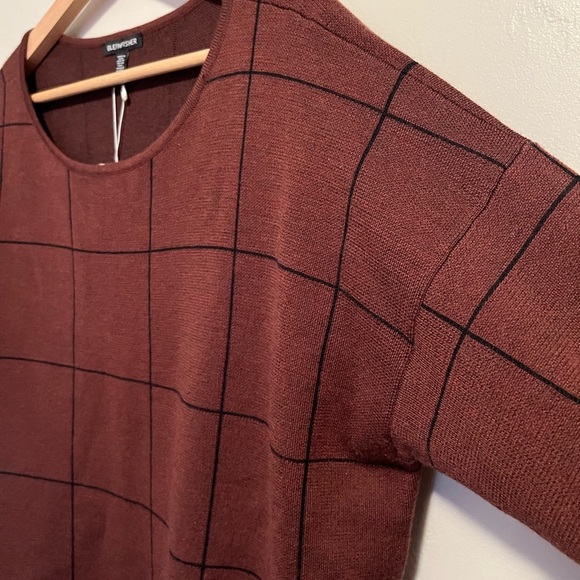 Eileen Fisher Brownstone Bateau Box Top Extra Fine Merino Wool Sweater NWT - Picture 4 of 12